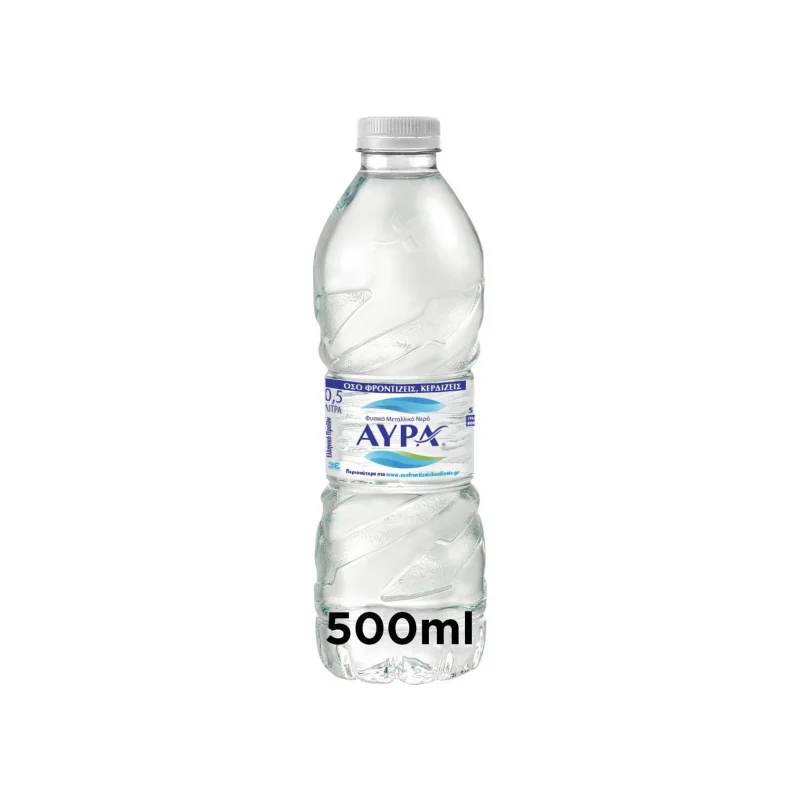 αύρα φυσικό μεταλλικό νερό . 500 ml