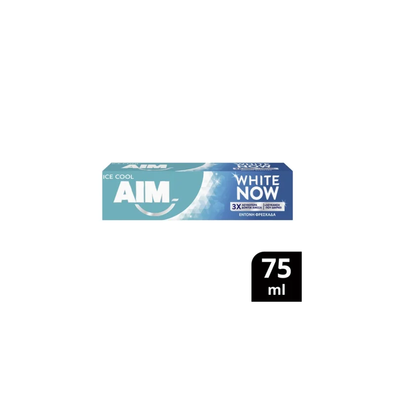 aim οδοντοκρεμα white now ice mint 75 ml