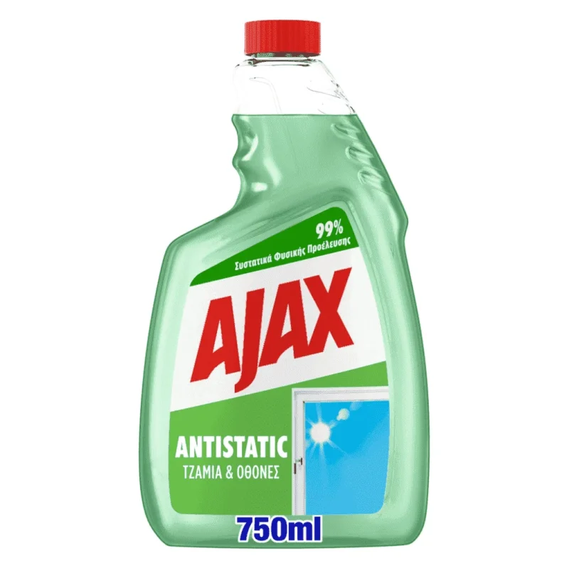 ajax antistatic καθαριστικό τζαμιών ανταλλακτικό 750 ml