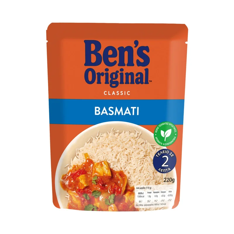 ben's original ρύζι basmati 2' 220 g