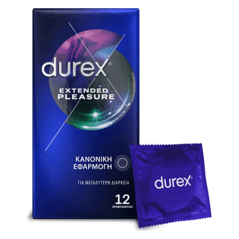 durex extended pleasure προφυλακτικά 12 τεμ.