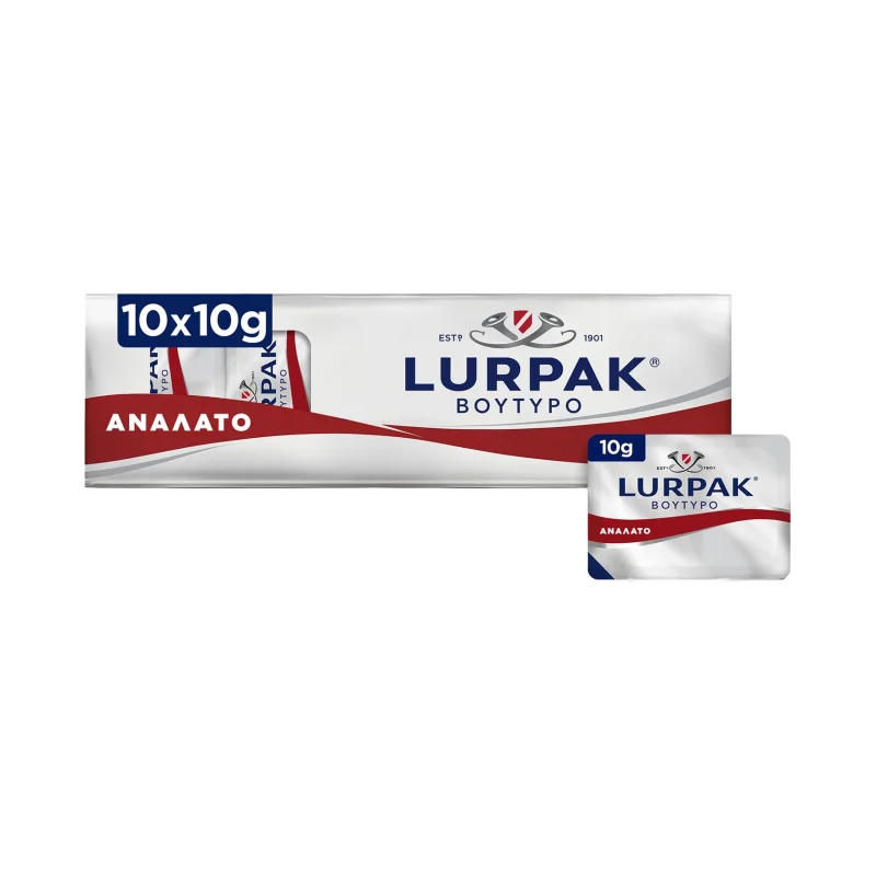 lurpak βούτυρο ανάλατο μερίδες 10 × 10 g