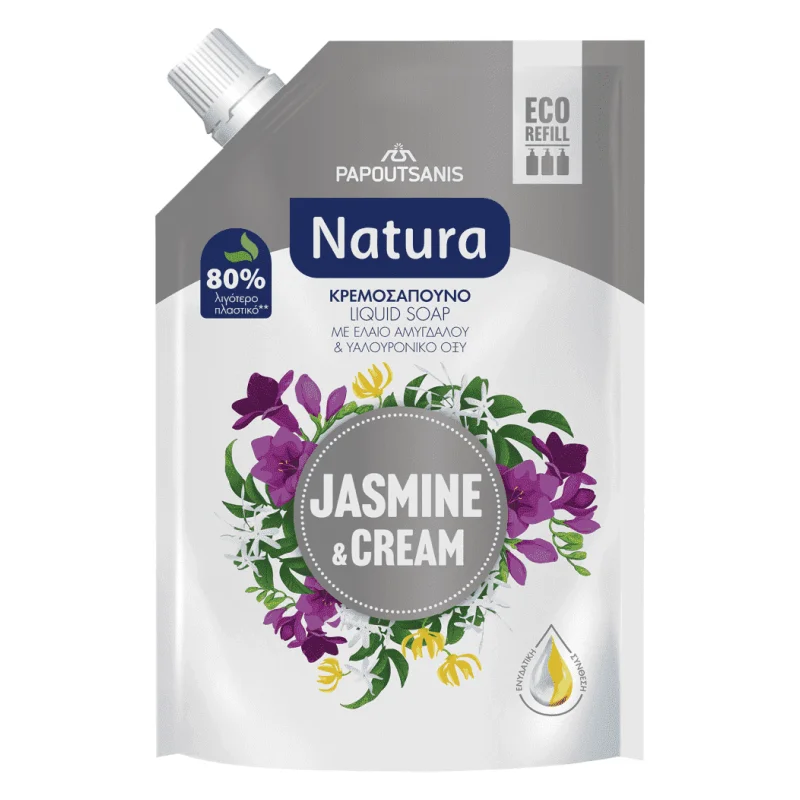 κρεμοσάπουνο jasmine & cream ανταλλακτικό 500 ml