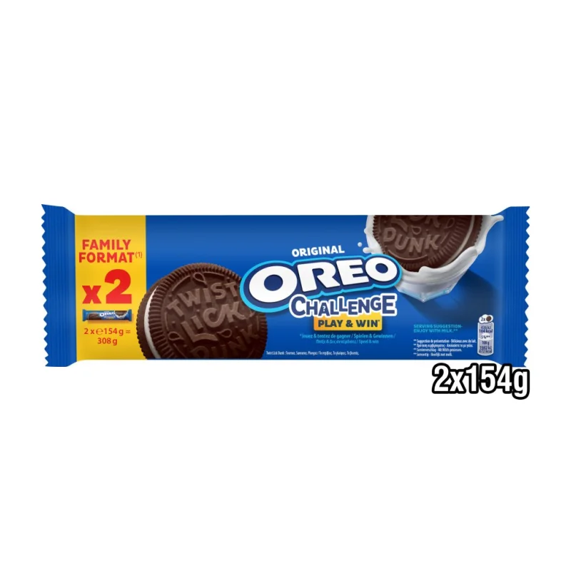 μπισκότα γεμιστά βανίλια 2 × 154 g