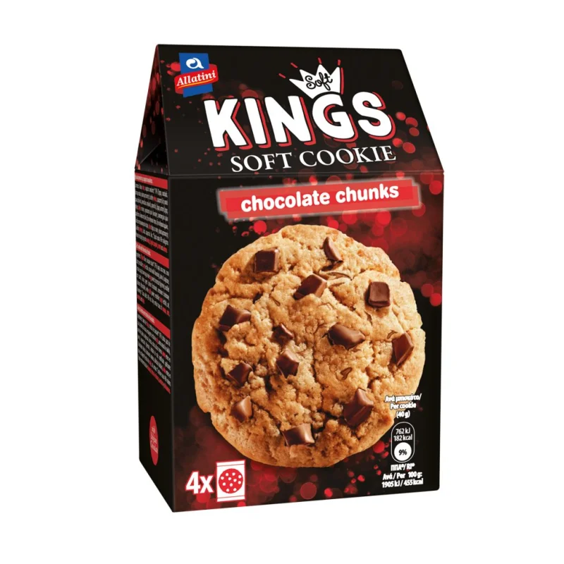 μπισκότα soft kings chocolate chunks 160 g