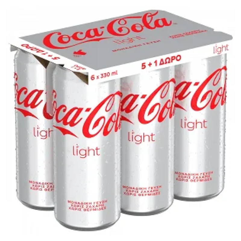 Αναψυκτικό Cola Light Κουτί 6x330ml 5+1 Δώρο