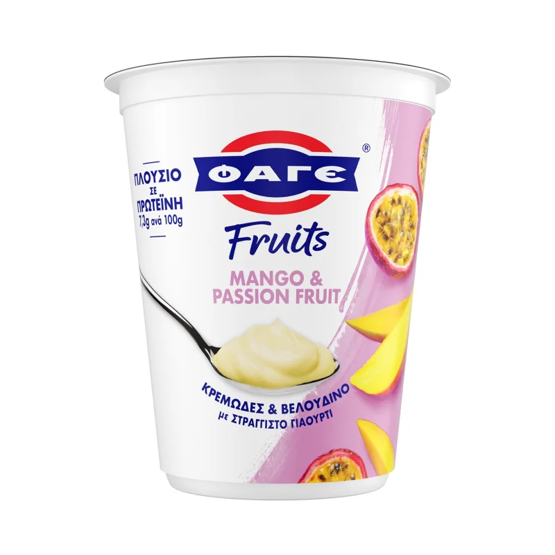 φαγε fruits επιδόρπιο στραγγιστού γιαουρτιού με mango & passion fruit 380 g
