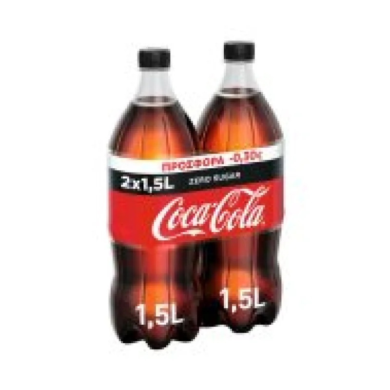 Zero Αναψυκτικό Χωρίς ζάχαρη 2x1,5lt - 0.30€