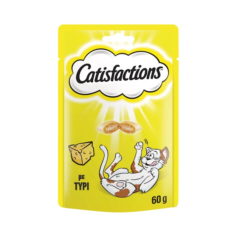 catisfactions σνακ γάτας με τυρί 60 g