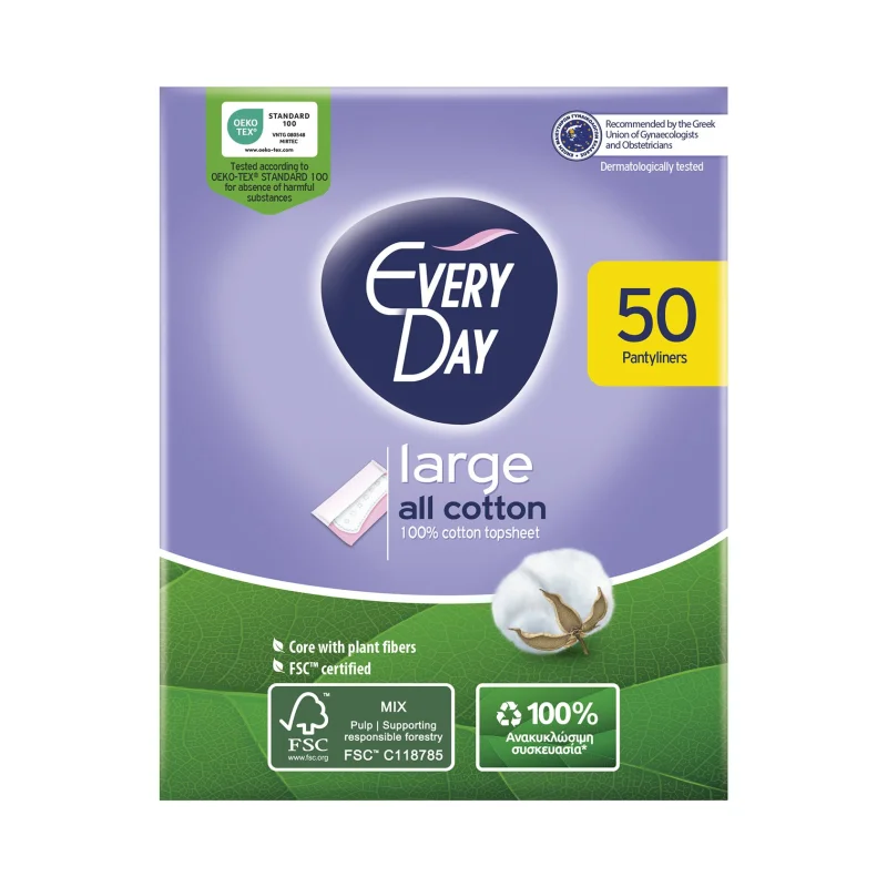 everyday all cotton σερβιετάκια large 50 τεμ.