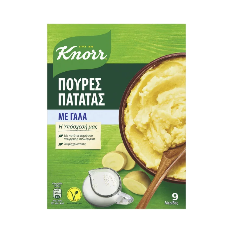 knorr πουρές πατάτας με γάλα 291 g
