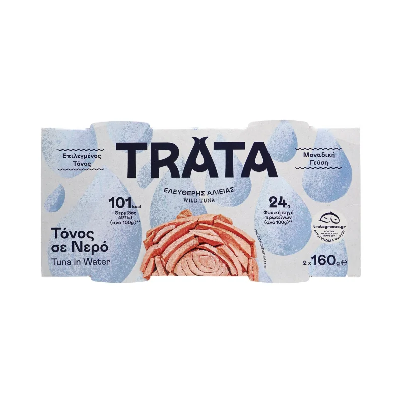 trata τόνος σε νερό 2 × 112 g