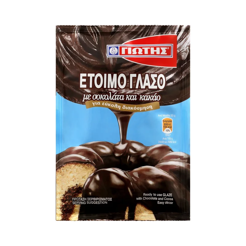 γιωτης έτοιμο γλάσο με σοκολάτα & κακάο 100 g