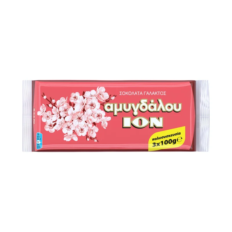 ιον αμυγδάλου σοκολάτα γάλακτος 3 × 100 g