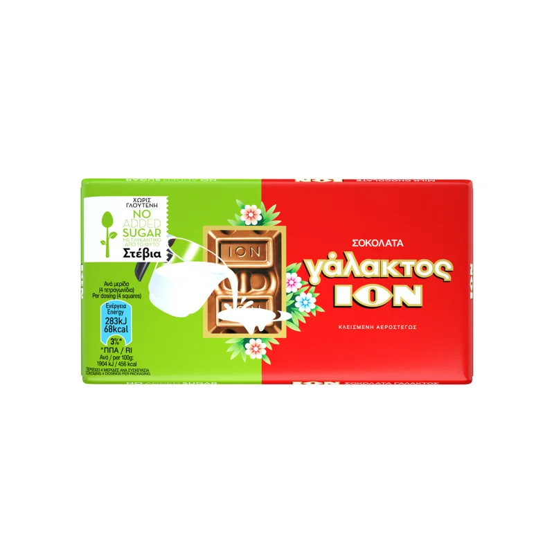ιον σοκολάτα γάλακτος με στέβια 60 g
