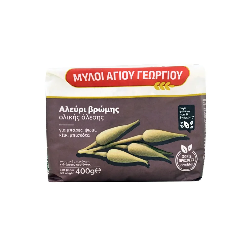αλεύρι βρώμης ολικής άλεσης 400 g