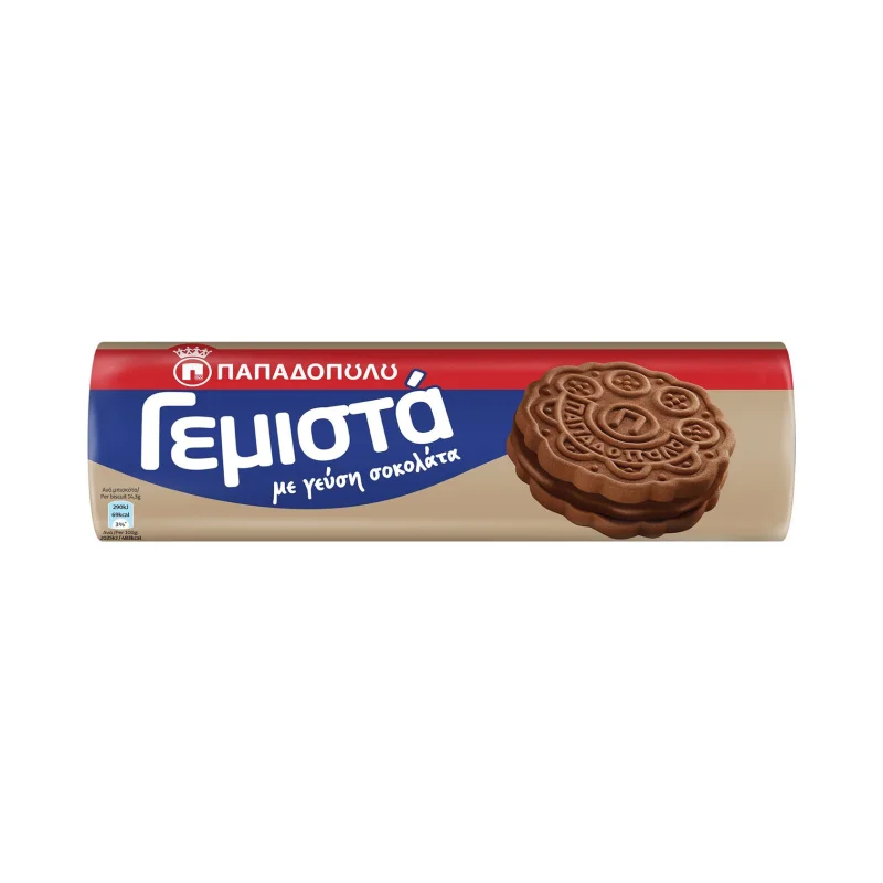 παπαδοπουλου γεμιστά μπισκότα με γεύση σοκολάτα 200 g