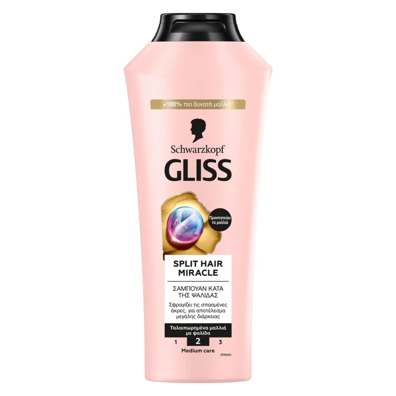 σαμπουάν gliss για μαλλιά με ψαλίδα split hair miracle 400 ml