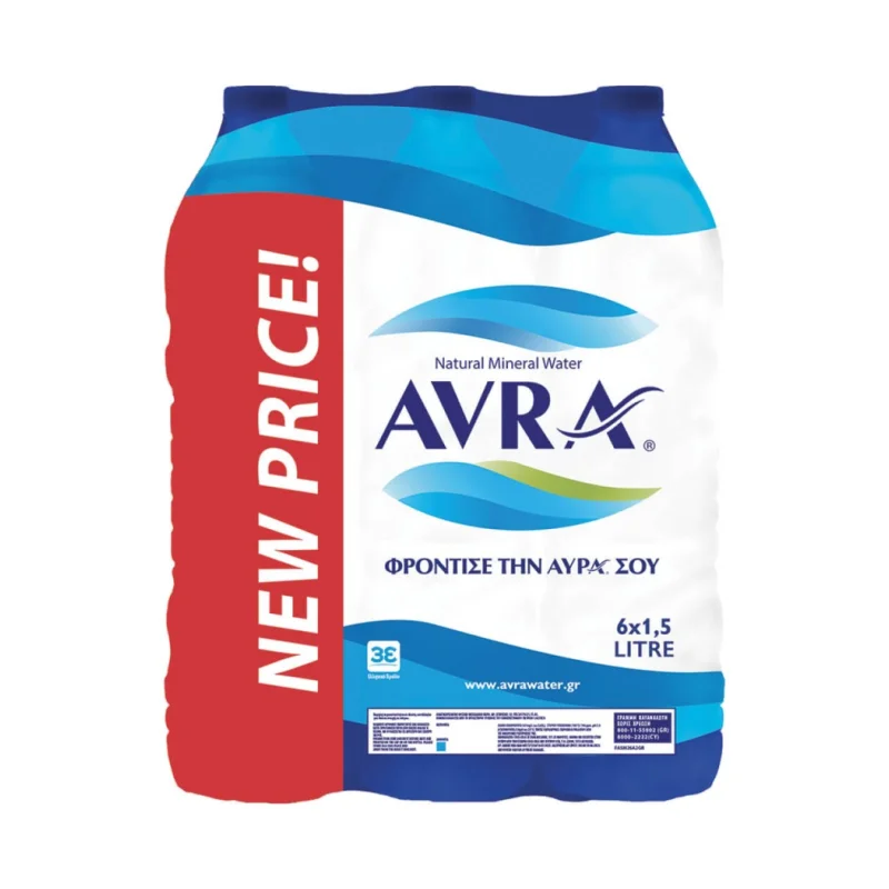 νερό φυσικό μεταλλικό 6 × 1,5 L