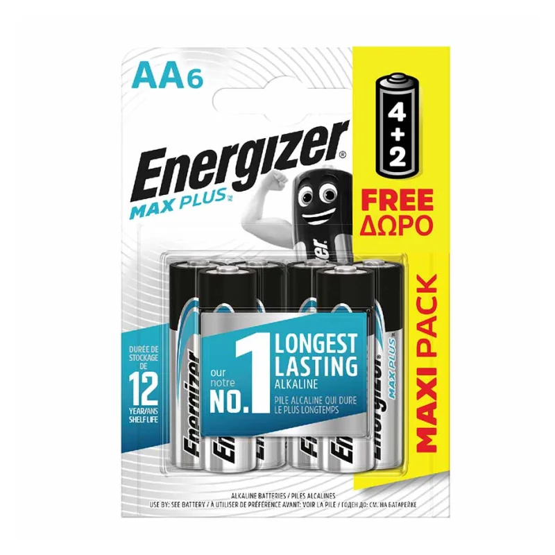 Μπαταρίες Max Plus E91 AA 4τεμ + 2τεμ