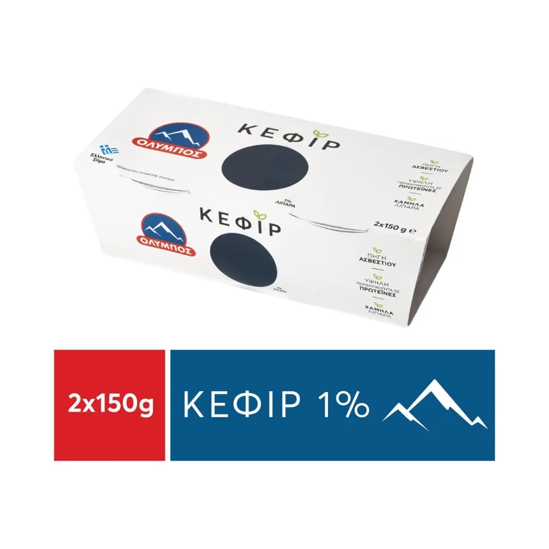 ολυμπος κεφίρ 1% 2 × 150 g