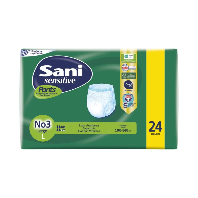 Sensitive Pants Εσώρουχα Ακράτειας No3 Large 24τεμ