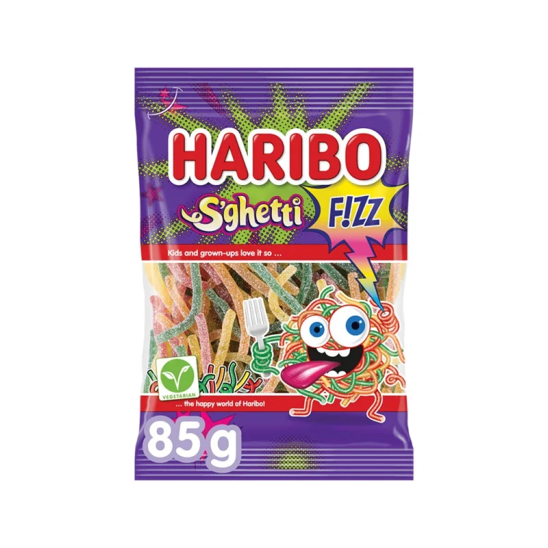 καραμέλες ζελίνια spaghetti fizz 85 g