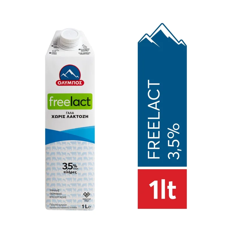 Freelact Γάλα Υψηλής Παστερίωσης Χωρίς λακτόζη 3,5% 1lt