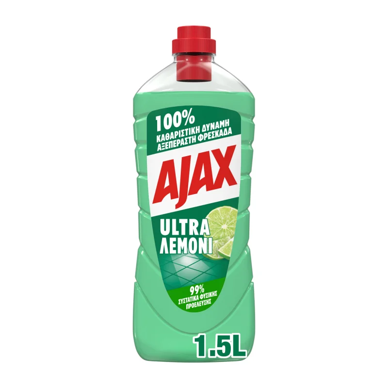 ajax ultra λεμόνι καθαριστικό πατώματος 1,5 L