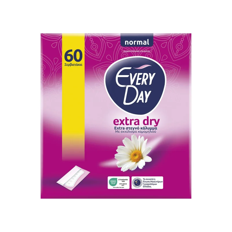 everyday extra dry normal σερβιετάκια 60 τεμ.