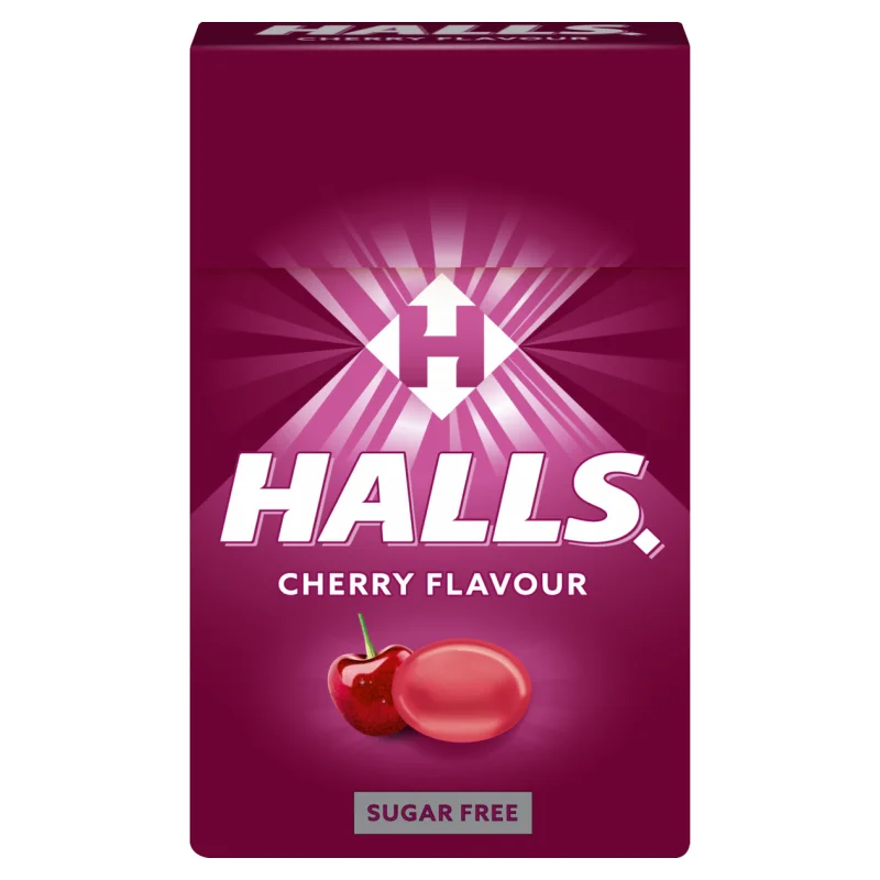 halls καραμέλες κεράσι χωρίς ζάχαρη 28 g