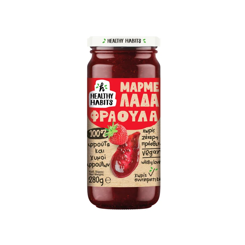 healthy habits μαρμελαδα φραουλα 280 g