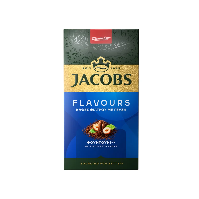 jacobs flavours καφές φίλτρου φουντούκι 250 g