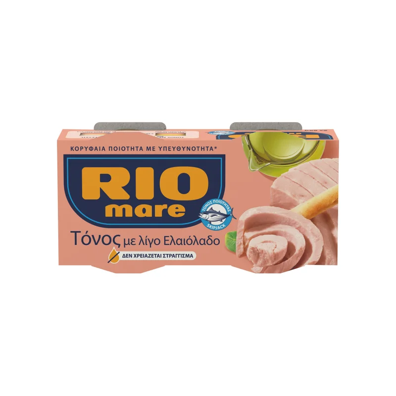 rio mare τόνος με λίγο ελαιόλαδο 2 × 65 g