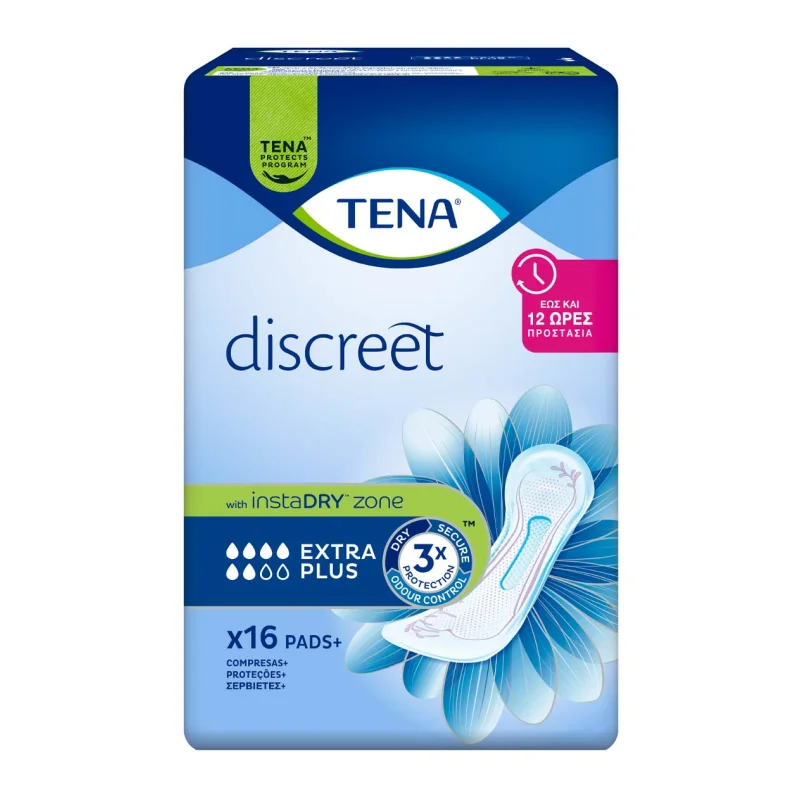 σερβιέτες ακράτειας discreet extra plus 16 τεμ.