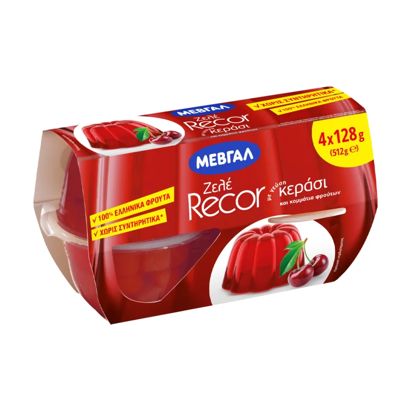 μεβγαλ recor ζελέ κεράσι 4 × 128 g