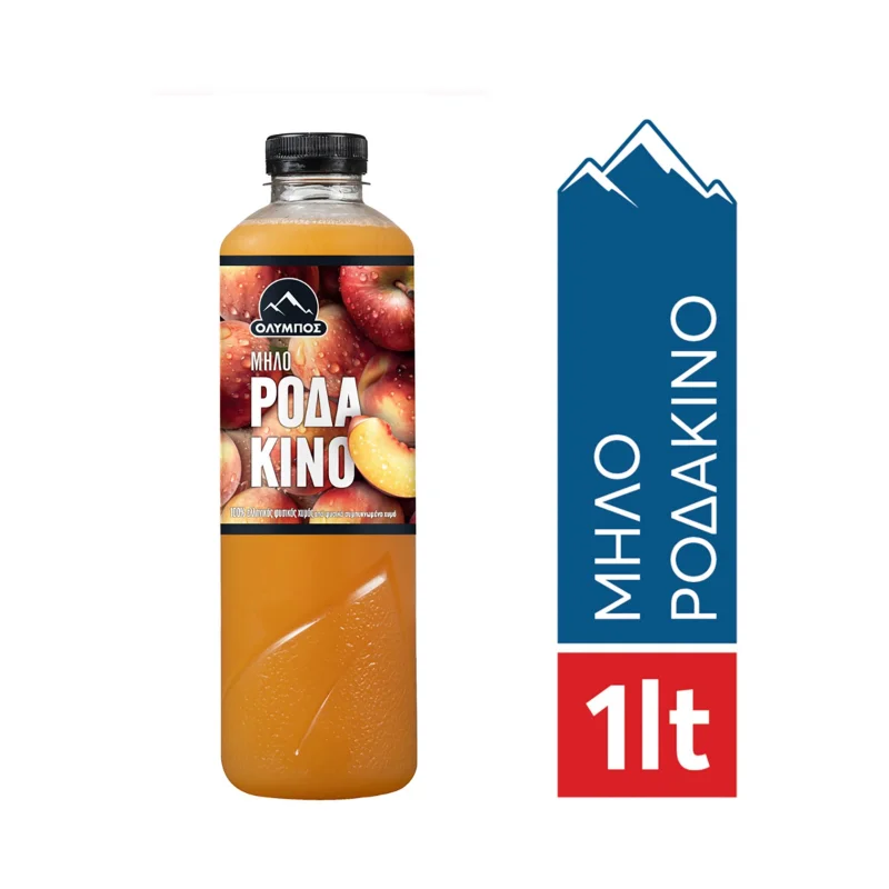 ολυμπος φυσικός χυμός μήλο ροδάκινο 1 L