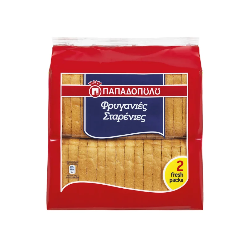 παπαδοπούλου φρυγανιές σταρένιες . 255 g