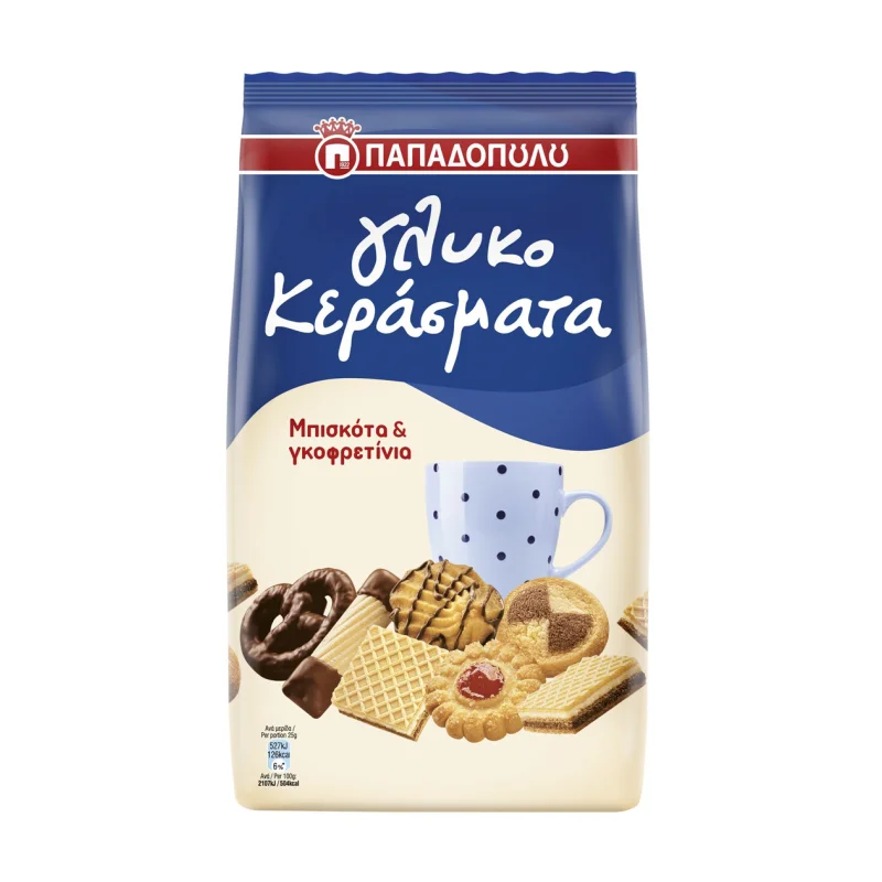 παπαδοπούλου γλυκοκεράσματα μπισκότα & γκοφρετίνια 400 g