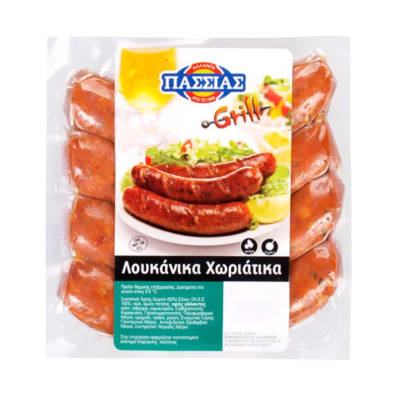 πασσιας λουκάνικα grill χωριάτικα 380 g