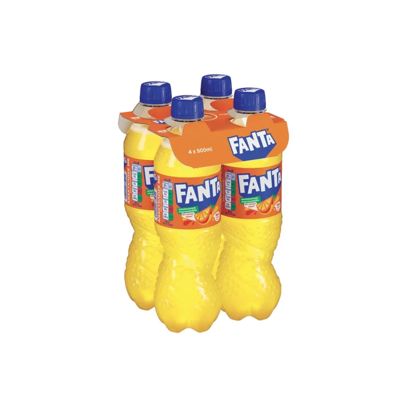 fanta αναψυκτικό πορτοκαλάδα με ανθρακικό 4 × 500 ml