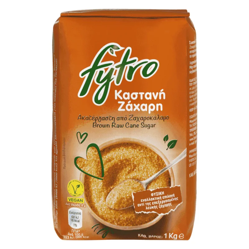 ζάχαρη καστανή ακατέργαστη 1 kg