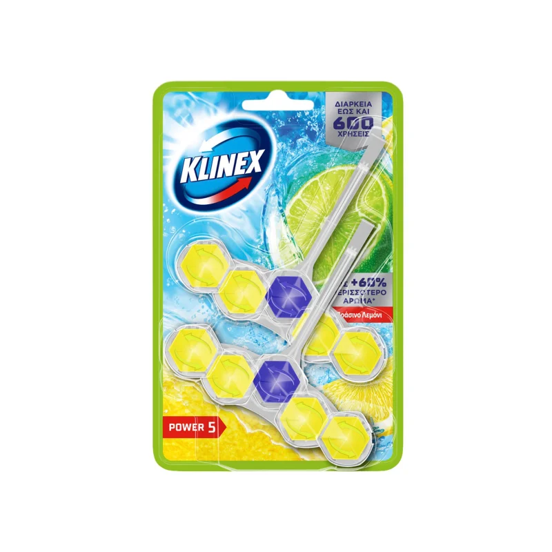 klinex wc block πράσινο λεμόνι 2 × 50 g