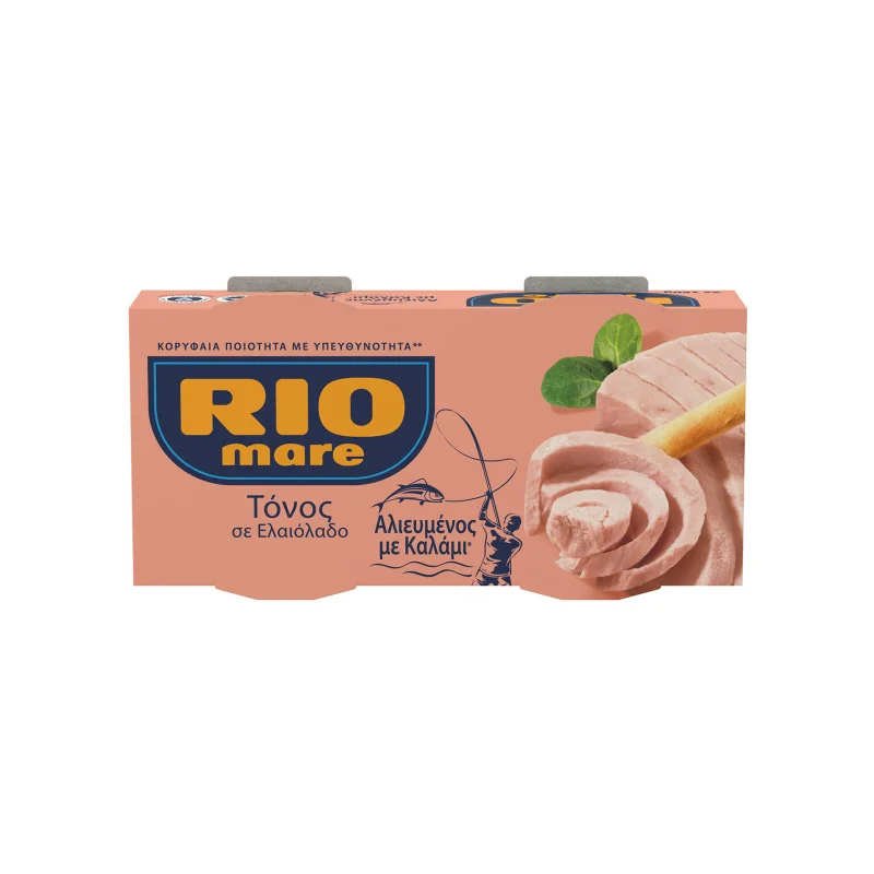 rio mare αλιευμένος με καλάμι τόνος σε ελαιόλαδο 2 × 160 g
