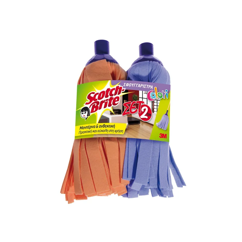 scotch-brite σφουγγαρίστρα colori 2 τεμ.