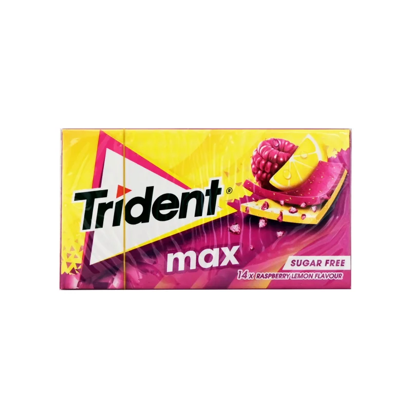 trident max τσίχλες βατόμουρο λεμόνι . 27 g