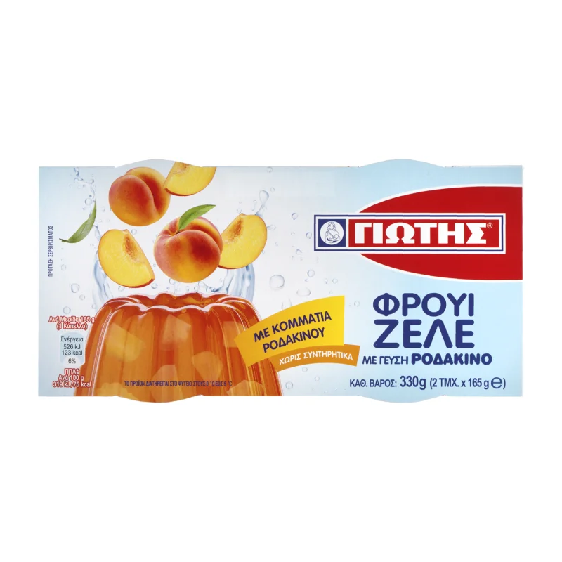 γιώτης φρουί ζελέ ροδάκινο . 2 × 165 g
