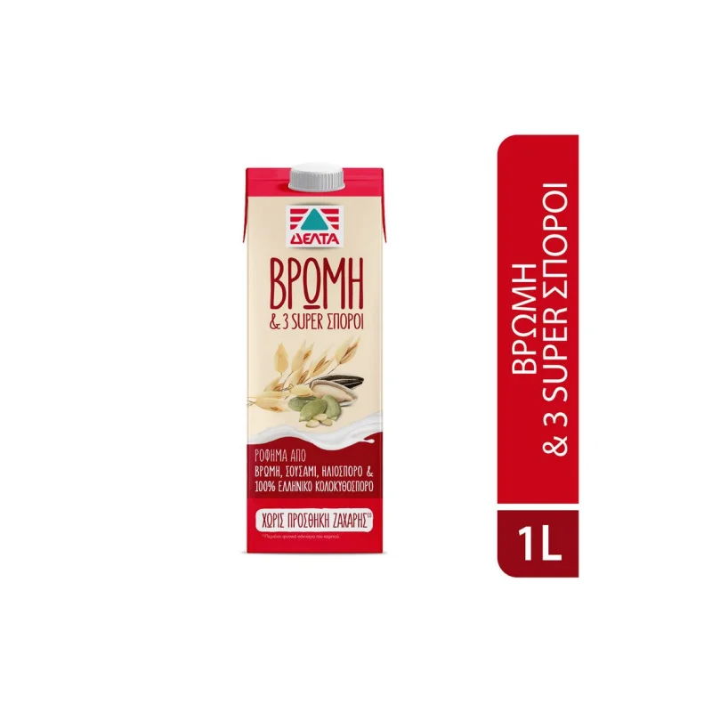 δέλτα ρόφημα βρώμη & 3 super σπόροι . 1 L