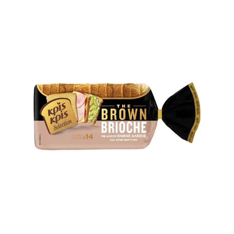ψωμί τόστ selection τhe brown brioche ολικής 350 g