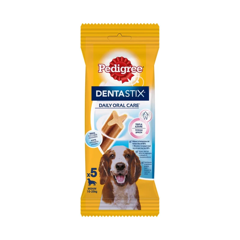 PEDIGREE Dentastix Daily Oral Care Σνακ για Σκύλους Μεσαίου Μεγέθους 5τεμ 128g